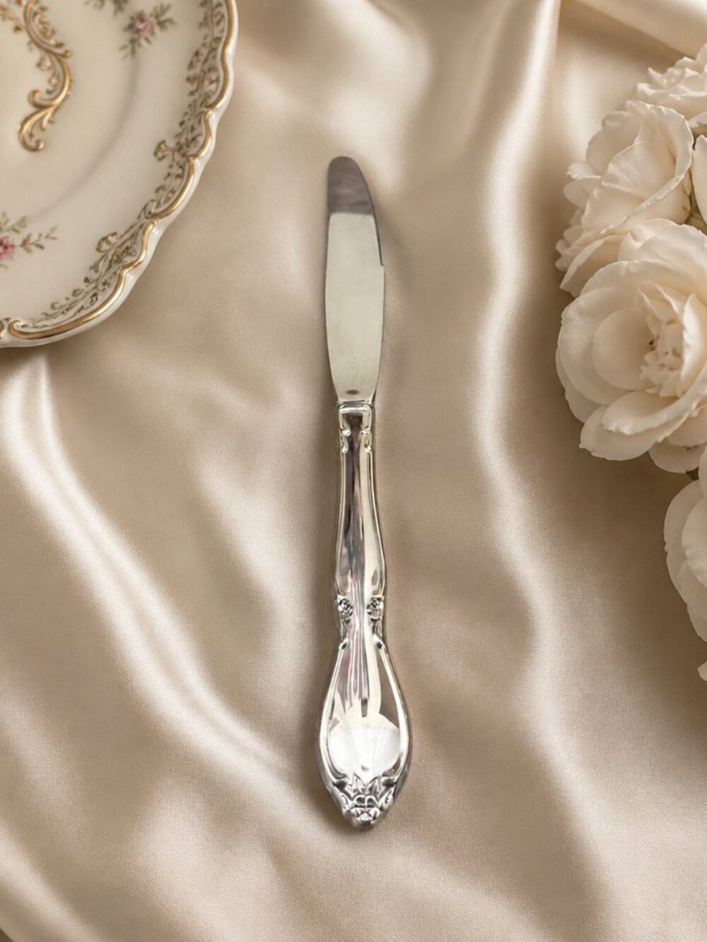 NEW 8 Oneida Community CHATELAINE Betty Crocker Dinner Knives Stainless Flatware